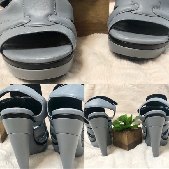 Balenciaga | Auth Wooden Heel Platform Sandals 7 - Picture 8 of 16